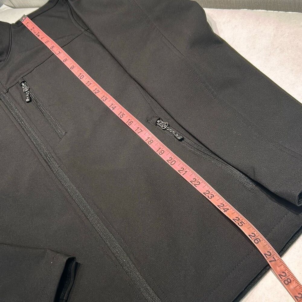 Swiss Tech Mens Softshell Jacket Sz Small Black Front Zip Hand Pockets - Picture 10 of 11